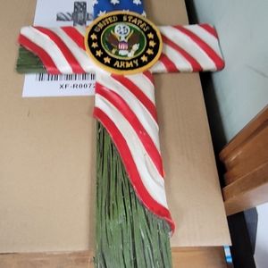 New In Box United States Army 12x9  Poly Cross